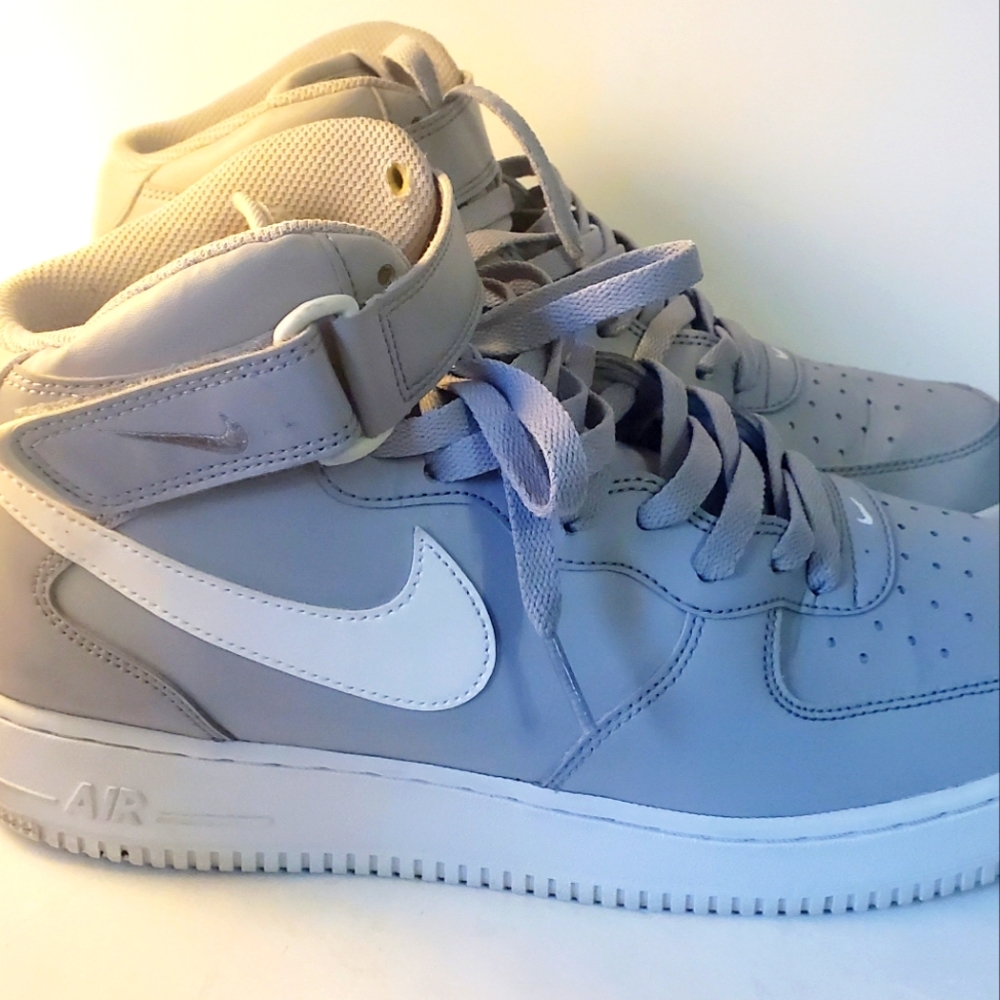Nike Air Force 1s, size 11, wolf gray